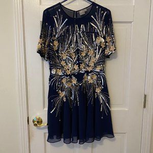Wedding/Prom ASOS Navy Blue embellished mini dress